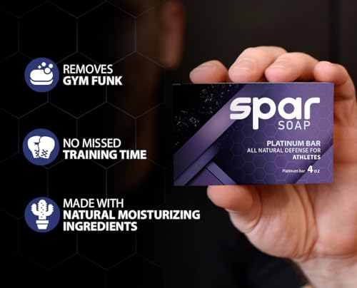 Spar Soap Platinum Lavender Tea Tree Bar Soap - 4 oz | All-Natural Cleansing for Athletes