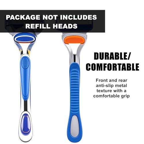 Ergonomic Replacement Handle for Gillette Fusion 5 Razors - 2 Pack