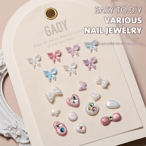 GAOY Pearlescent White 3D Sculpting Gel for Nail Art - 15g