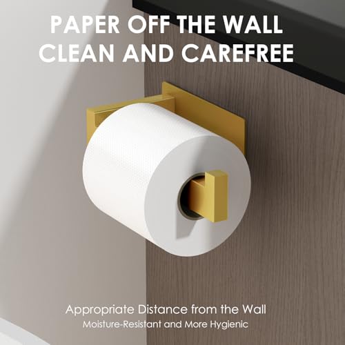 Auxmir Self-Adhesive Gold Toilet Paper Holder - SUS304 Stainless Steel