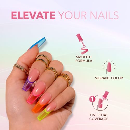 Kiara Sky Heat Stroke Jelly Tint Gel Polish - Neon Pink 15ml