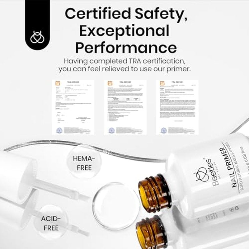 Beetles Protein Nail Dehydrator - HEMA-Free 3-in-1 Primer | 20ml Keratin-Infused Gel Polish Adhesion Enhancer