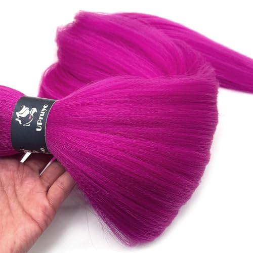 Pre-Stretched Pink Kanekalon Braiding Hair Extensions - 26 Inch