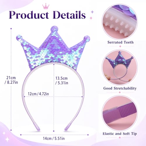 20PCS Sparkling Princess Crown Headbands for Girls Women Party & Birthday