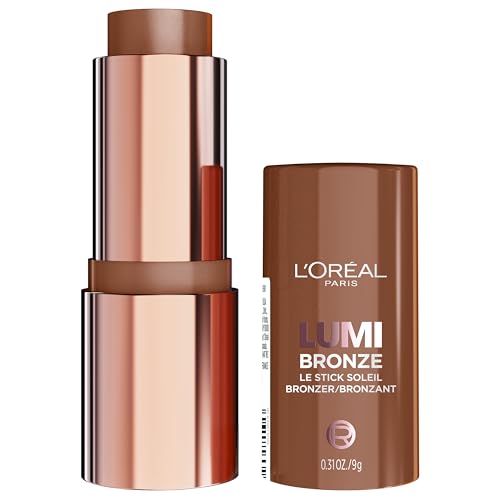 L'Oreal Paris Lumi Bronze Le Stick Soleil Bronzer - Cream-To-Powder for Sun-Kissed Glow, 130 Sunset Doré
