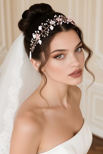 Coucoland Flower Girl Fairy Headpiece - Style2 Gold Crystal Tiara