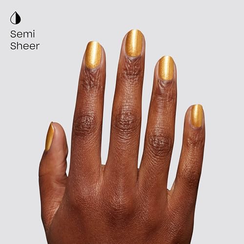 OPI Nougat by Nature Dark Gold Shimmer Nail Polish - Fast Drying & Chip Resistant
