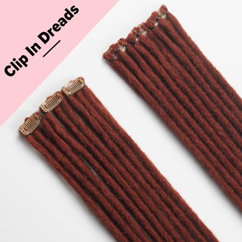 Kyriena Clip-In Dreadlock Extensions, 24" Maroon Red (4PCS)