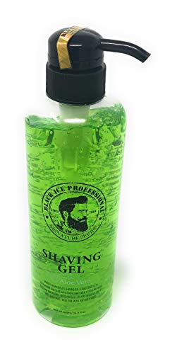 Black Ice Professional Shaving Gel with Aloe Vera - 16.9 Fl oz Clear, Soothing Razor Balm