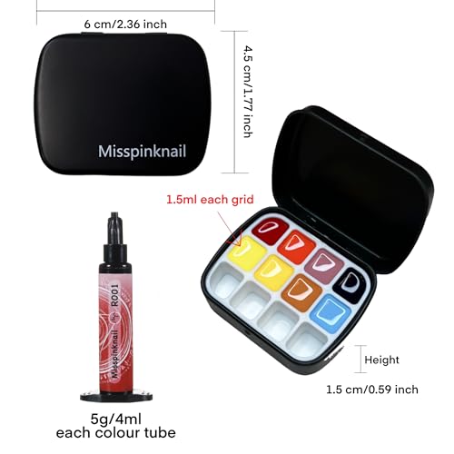 YJMyujimi Advanced Nail Art Gel Set - 8 Colors with Palette B