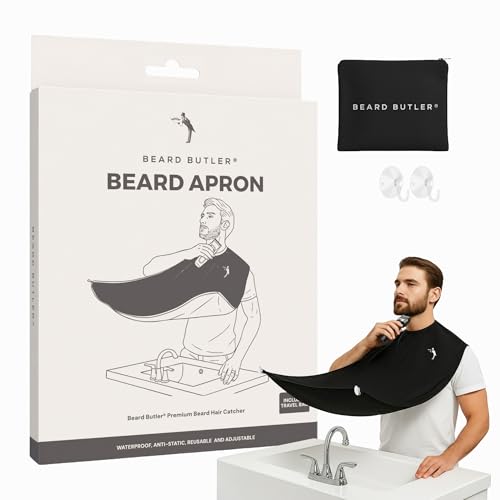 Beard Apron Hair Catcher for Men – Shaving Apron with Travel Case
