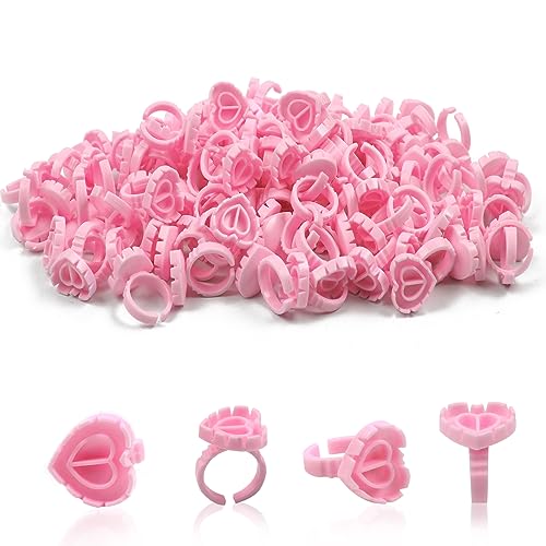 Disposable Eyelash Extension Glue Rings 200PCS Lash Adhesive Holders for Lash Artists