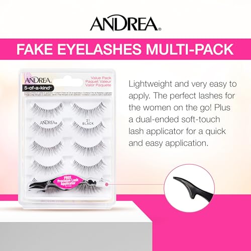 Andrea 21mm Fake Eyelashes Multi-Pack with Applicator - Natural Look, 1 Pair