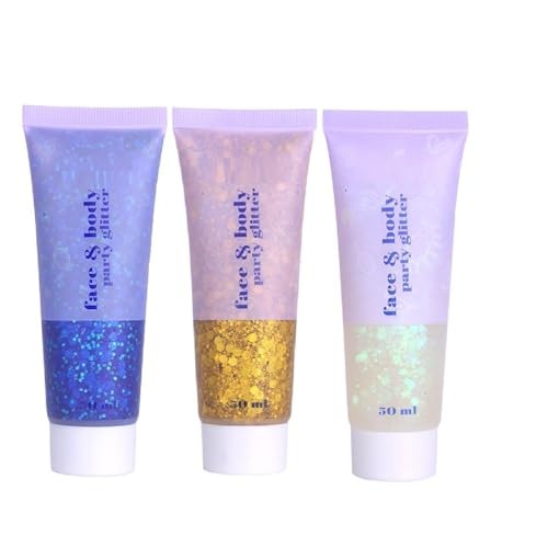 PAQIMAN Face and Body Glitter Gel – Longwear Shimmer Makeup for Festivals