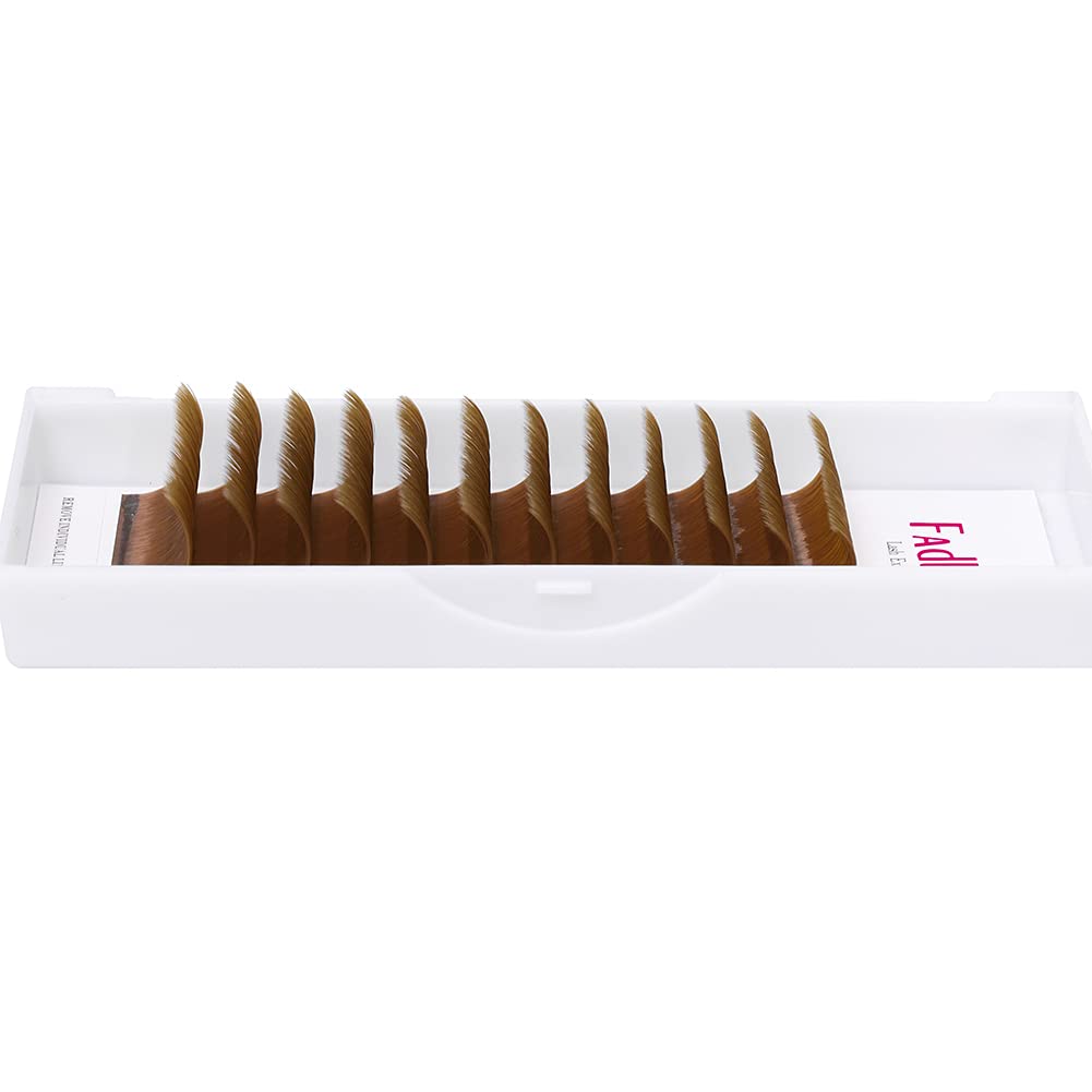Volume Eyelash Extensions Easy Fan Lashes 0.07 C Curl Eyelash Volume Extensions Faux Mink Self Blooming Colored Lash Extensions (Blond 0.07-C, 8-14mm)