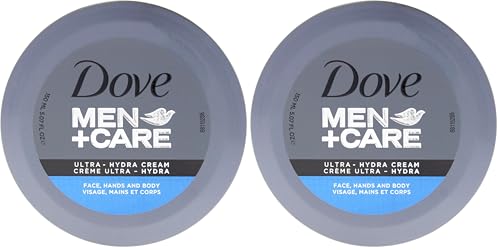 Dove Men+Care Ultra Hydra Face, Hand & Body Cream - 5.07 Oz (Pack of 2)