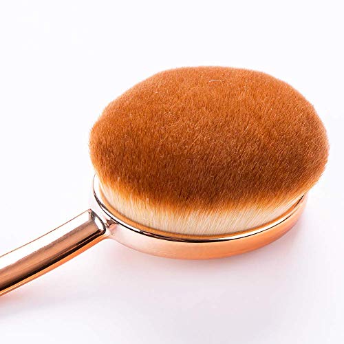 Yoseng Oval Toothbrush Foundation Brush Set - 4 Piece Makeup Brush Kit