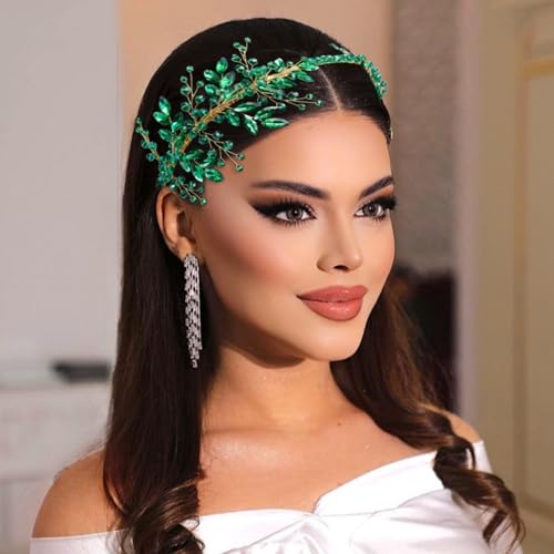 WONRLUA Handcrafted Rhinestone Bridal Headband - Elegant Wedding Headpiece