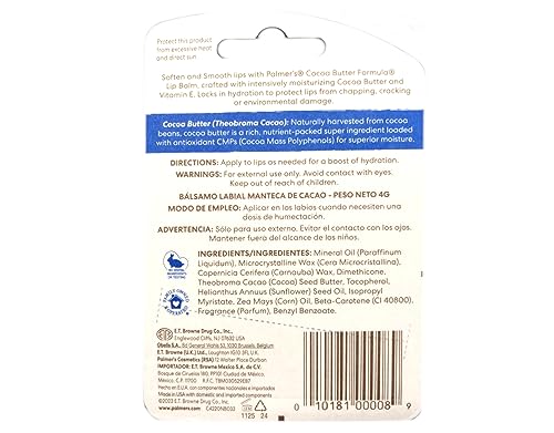 Palmer's Cocoa Butter Formula Lip Balm with Vitamin E, 6-Pack