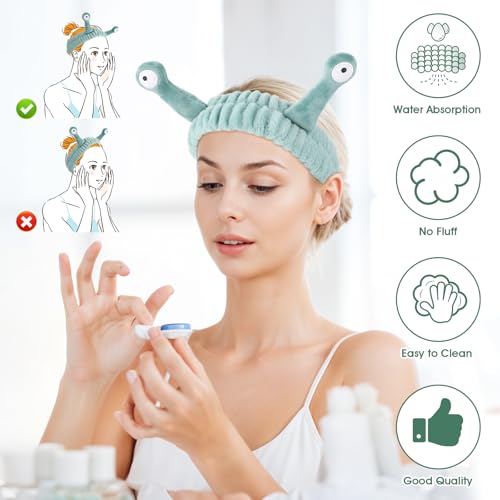 Molain Flannel Skincare Headband for Washing Face - 10 Pack, Multicolor