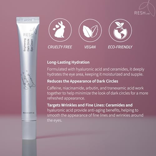Resh Lab Caffeine Eye Cream for Dark Circles, Puffiness & Fine Lines - 20ml