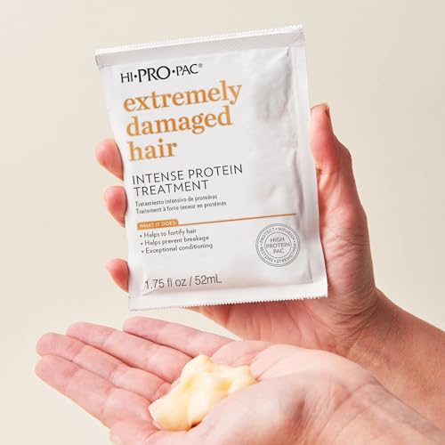 Hi-Pro-Pac Hair Mask - Extremely Damaged Hair Repair - (2-Pack) 8 fl oz - Intense Protein Treatment Masque - Deeply Conditions, Fortifies, and Helps Prevent Split Ends and Breakage