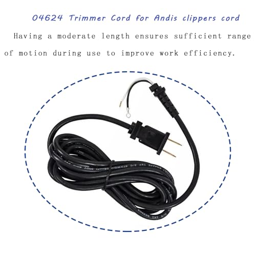 Replacement Power Cord for Andis T-Outliner Hair Clipper 04624