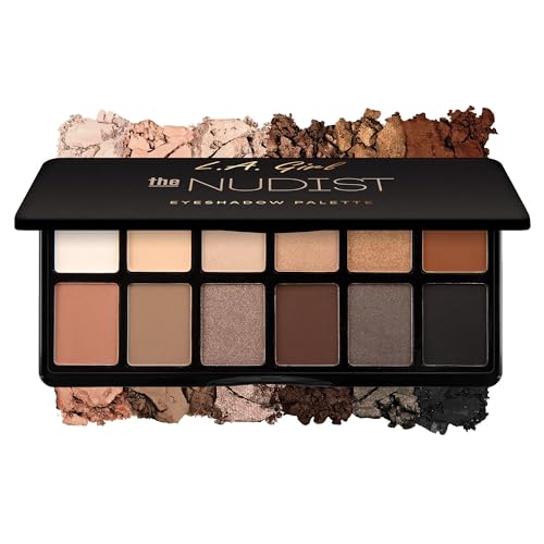 L.A. Girl Fanatic Eyeshadow Palette - 12 Matte & Satin Colors, Travel Friendly