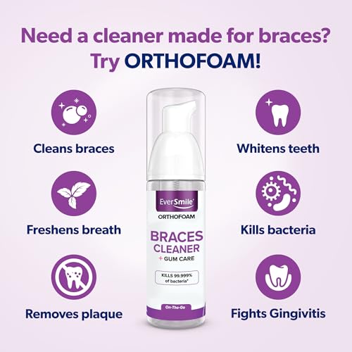 EverSmile OrthoFoam Braces Cleaner - Travel Size 25ml Whitening Foam