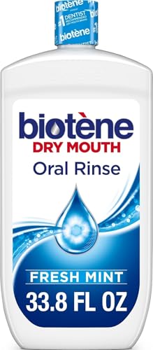 Biotene Oral Rinse Mouthwash for Dry Mouth, Fresh Mint, 33.8 fl oz