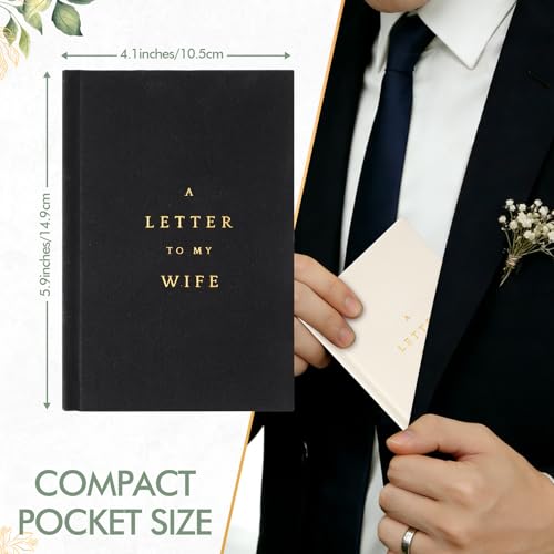 Elegant Set of 2 Wedding Vow Books for Bride & Groom - Gold Foil