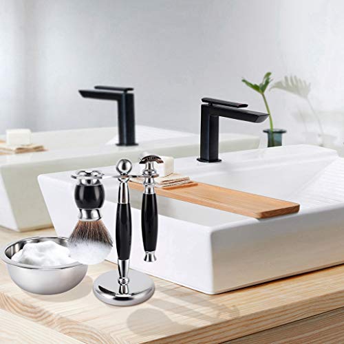 PerPro Luxury Shaving Brush & Razor Stand with Weighted Base