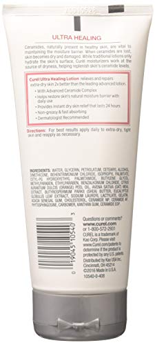 Curel Ultra Healing Body Lotion Unscented 6 oz - Daily Moisturizer for Dry Skin
