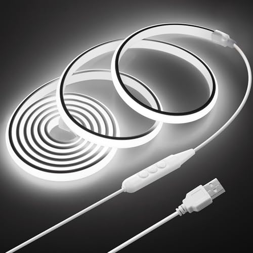 Samsion 6.6FT COB LED Rope Light - USB Powered, Waterproof, Dimmable