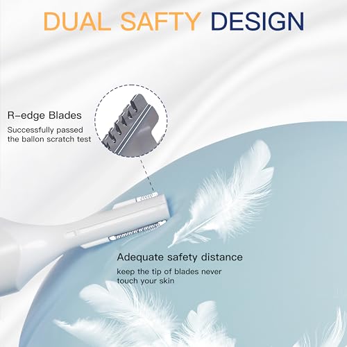 HEBECA Pearl White 2-in-1 Nose & Eyebrow Hair Trimmer - Waterproof Electric Grooming Tool