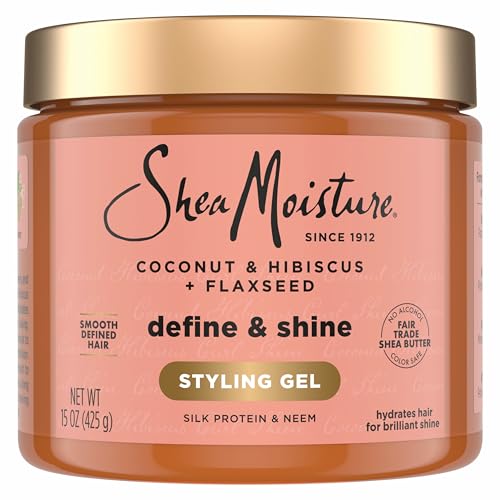 SheaMoisture Coconut & Hibiscus Define & Shine Gel 15oz for Curly Hair