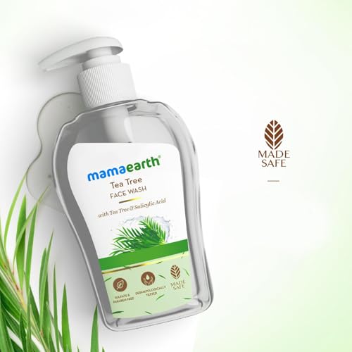 MAMAEARTH Tea Tree Face Wash with Neem - 250ml Pump Bottle