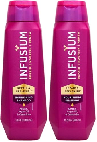 Infusium Moisturize & Replenish Shampoo with Avocado & Olive Oil - 13.5 oz (Pack of 2)
