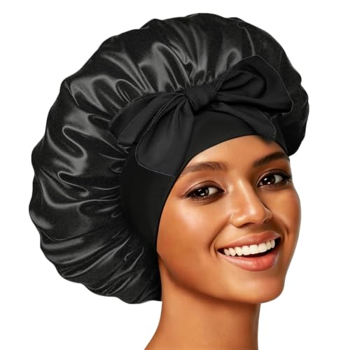 Adjustable Satin Sleep Bonnet for Women - Reduce Frizz & Breakage