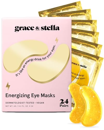 grace & stella Gold Under Eye Patches for Puffy Eyes & Dark Circles (24 Pairs)