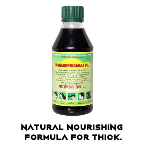 Mahabhringraj Hair Oil 500ml - Pure Ayurvedic Herbal Treatment for Hair Growth & Hair Loss