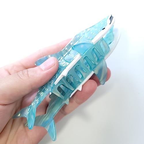 Cyan Acetate Shark Claw Clip for Women - Durable Hair Accessory