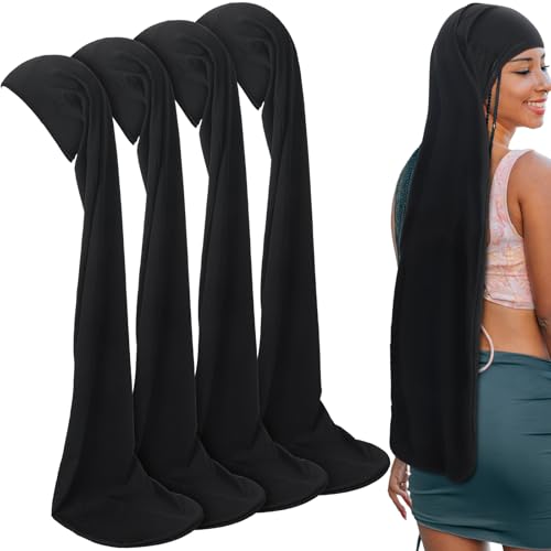 Twistover 37-Inch Jumbo Dreadlock Cap - 4 Pack Milk Fiber Hair Wrap for Locs