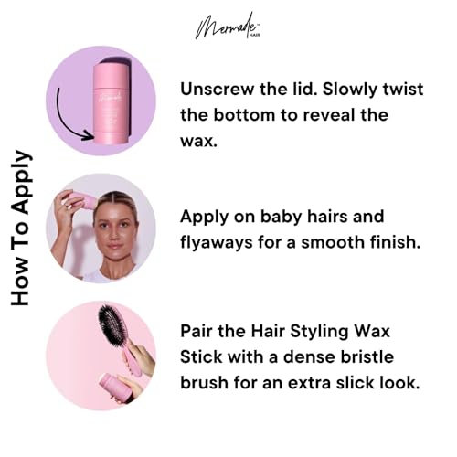 Mermade Hair Wax Stick 2.7 Oz - Flyaway Smoothing Stick for Frizz