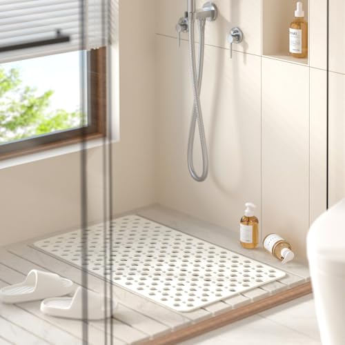 HITSLAM Non-Slip Bathtub Mat, 28x15 Inch TPE with Suction Cups