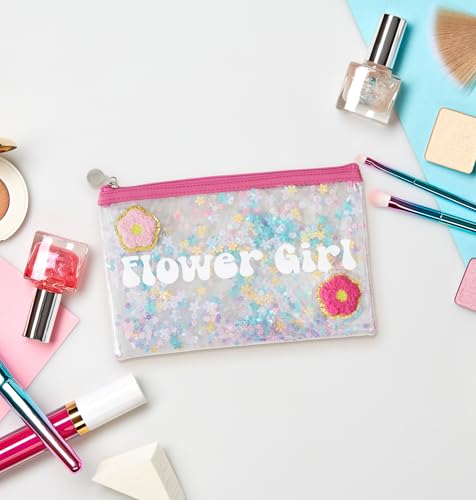 Flower Girl Cosmetic Bag – 1 Pack | Cute Gift for Weddings