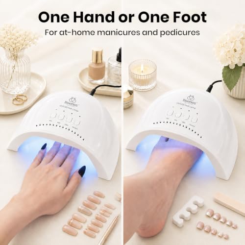Beetles UV Nail Lamp - 1 Count, Smart Sensor with 3 Timer Settings for Gel Nails - White