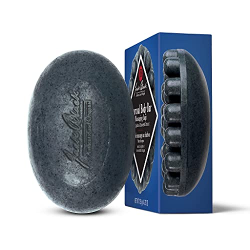 Jack Black Charcoal Body Bar Massaging Soap - Single Pack Men’s Exfoliating & Deodorizing