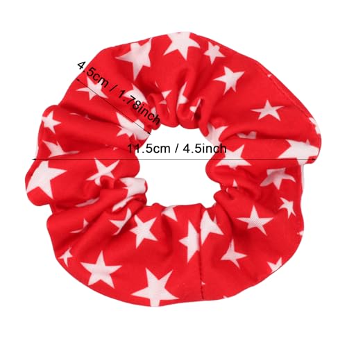 4Pcs American Flag Hair Scrunchies - Patriotic 4th of July Ties