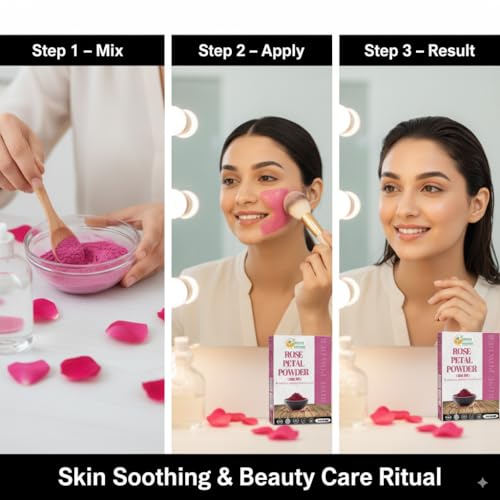 100% Pure Rose Petal Powder - Natural Skin Care & Culinary Use, 2 oz